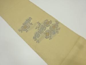 アンティーク　紗　花にペイズリー模様織り出し袋帯（材料）